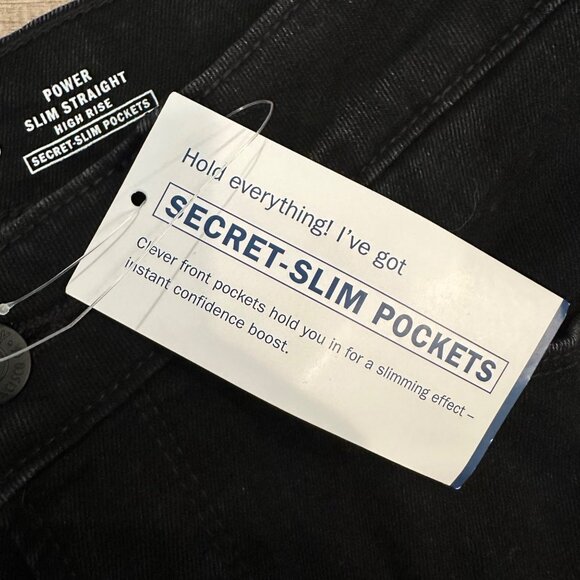 OLD NAVY POWER SLIM STRAIGHT HIGH RISE PANTS NEW SIZE 6 JEANS - Picture 7 of 10